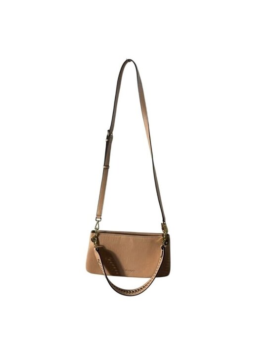 Calvin Klein Handbags - Calvin Klein Blush Pink Leather Crossbody Bag With Gold Chain Strap